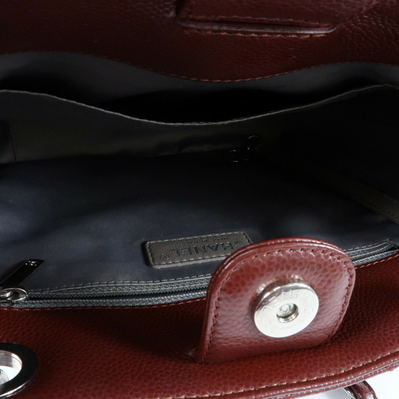 CHANEL 牛皮皮革PST Petite Shopping Tote Bag銀扣肩背袋-7