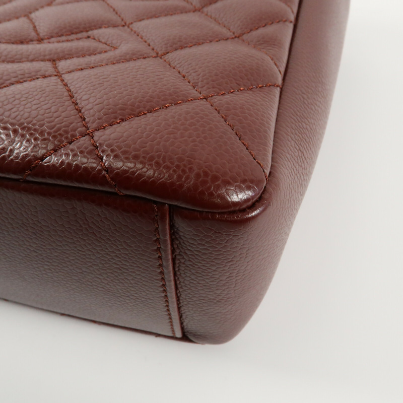 CHANEL 牛皮皮革PST Petite Shopping Tote Bag銀扣肩背袋-11