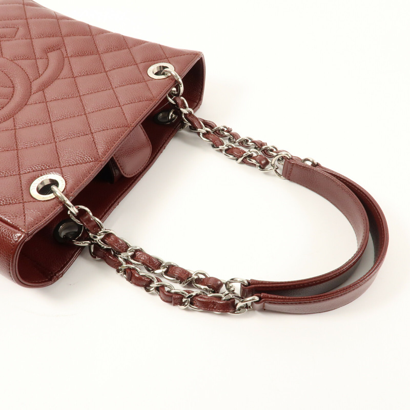 CHANEL 牛皮皮革PST Petite Shopping Tote Bag銀扣肩背袋-15