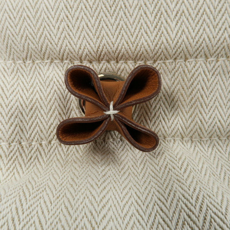 HERMES 【Hermes Fair】帆布/Swift皮革Aline銀扣肩背袋-13