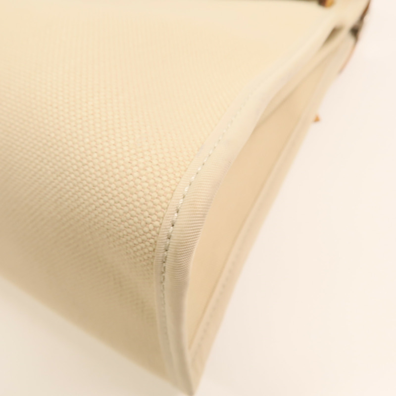 HERMES 【Hermes Fair】帆布Herbag PM銀扣手挽肩背兩用袋Beton-13