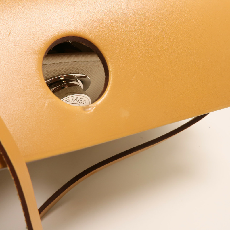 HERMES 【Hermes Fair】帆布Herbag PM銀扣手挽肩背兩用袋Beton-18