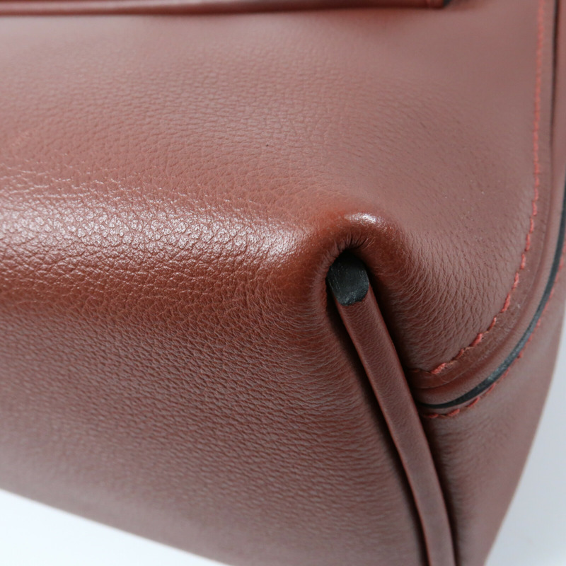 HERMES 【Hermes Fair】Evercolor皮革24/24 Mini銀扣手挽肩背兩用袋Rougeh-5