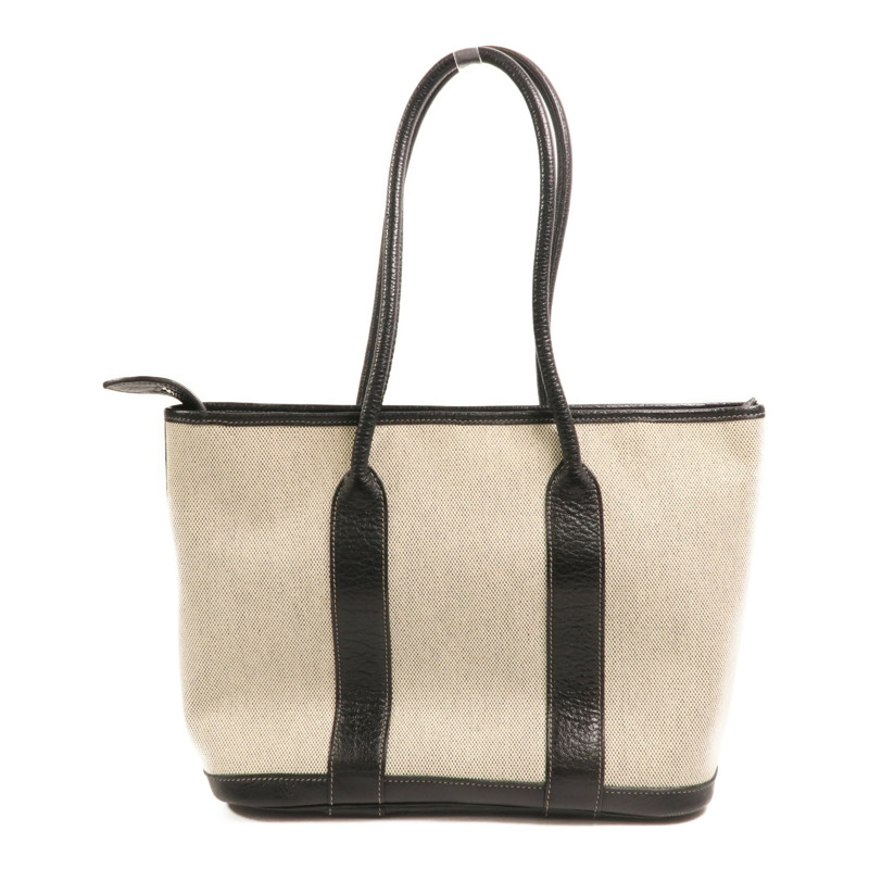 HERMES 【Hermes Fair】帆布Garden Party Zip銀扣手挽袋-1