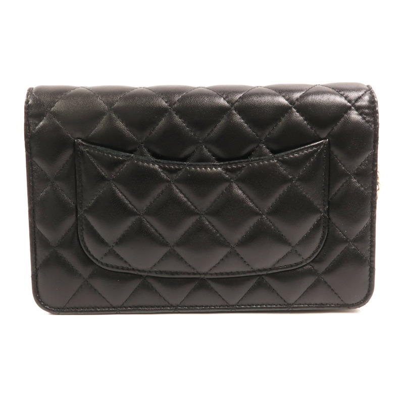 CHANEL 羊皮皮革Wallet On Chain金扣鏈帶肩背袋-1