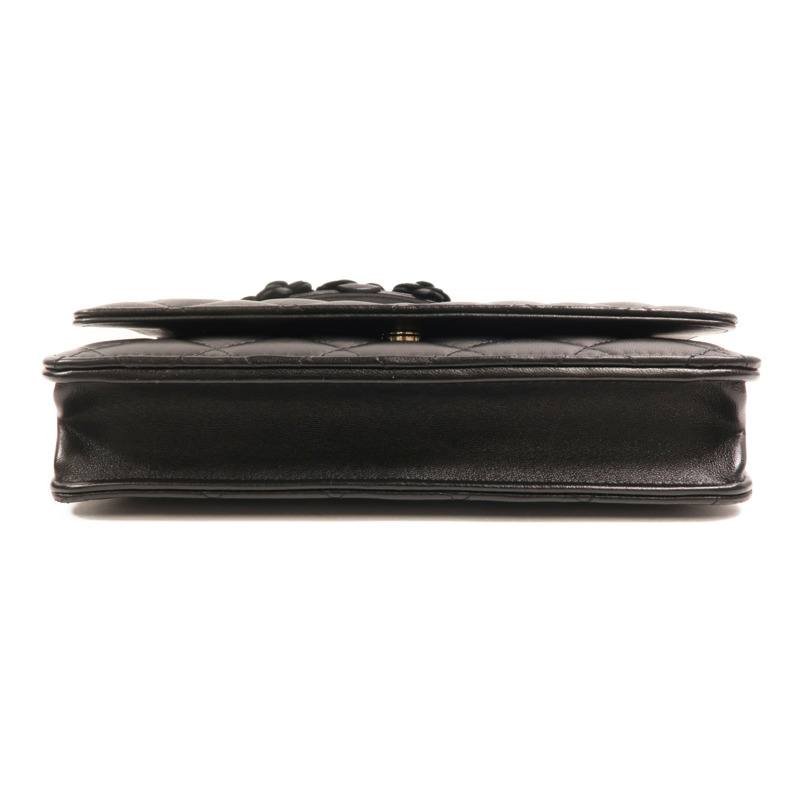 CHANEL 羊皮皮革Wallet On Chain金扣鏈帶肩背袋-3