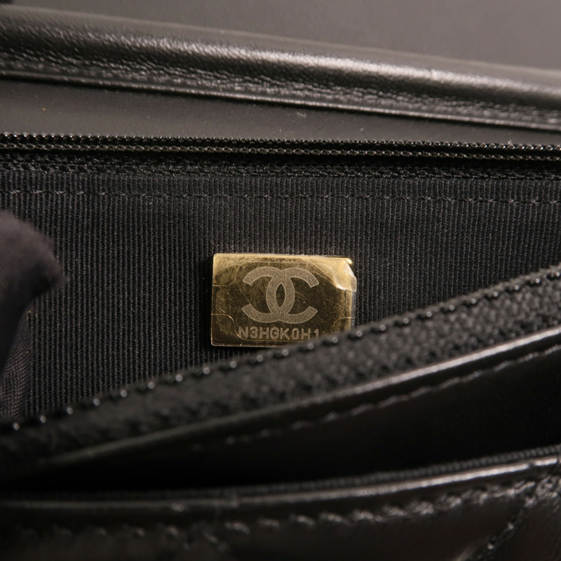 CHANEL 羊皮皮革Wallet On Chain金扣鏈帶肩背袋-6