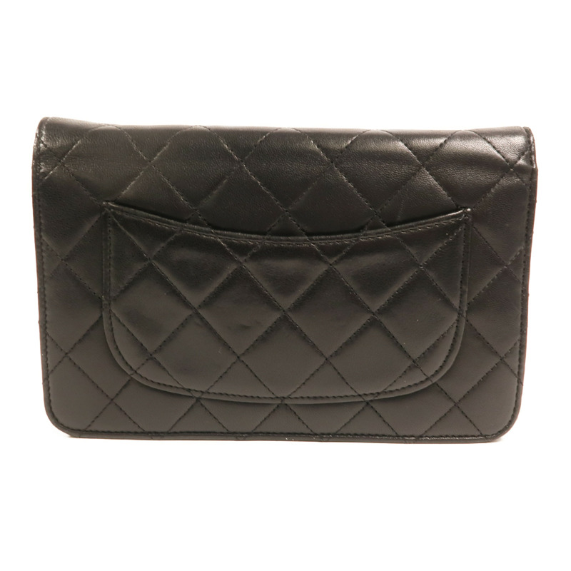 CHANEL 羊皮皮革WOC Wallet On Chain銀扣鏈帶肩背袋-1