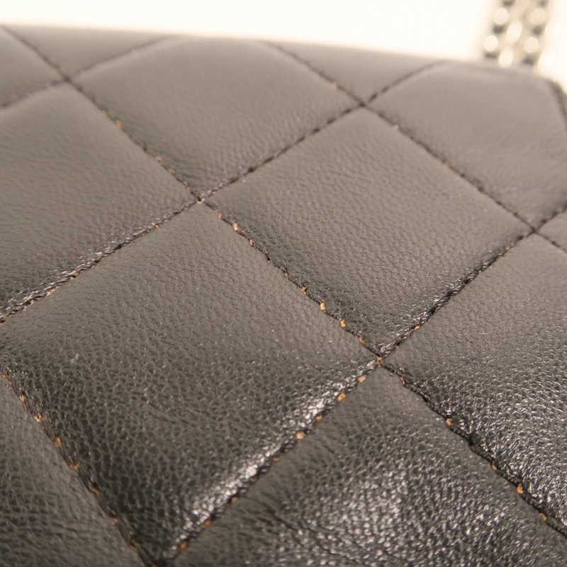 CHANEL 羊皮皮革WOC Wallet On Chain銀扣鏈帶肩背袋-16