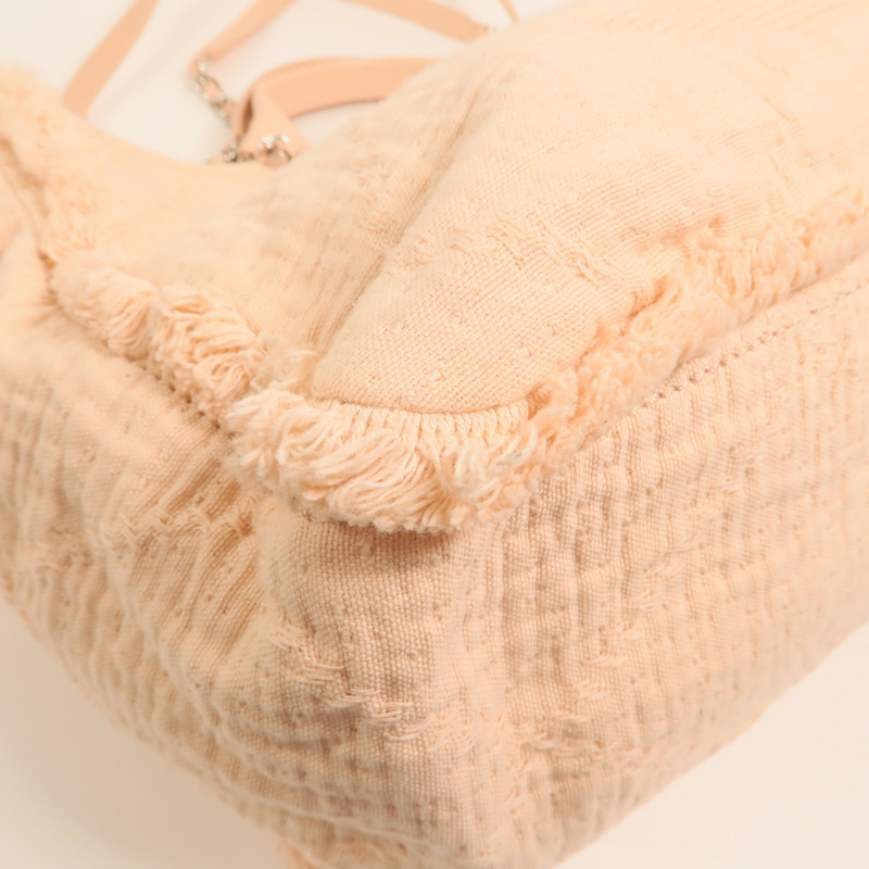 CHANEL 帆布Deauville Tote Bag銀扣手挽肩背兩用袋-11