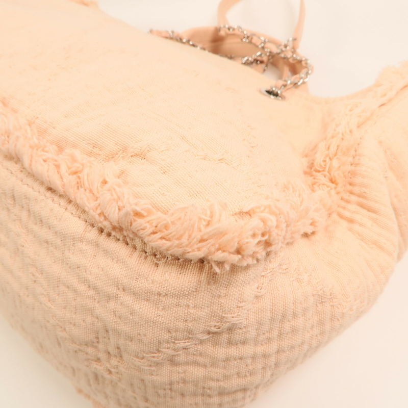 CHANEL 帆布Deauville Tote Bag銀扣手挽肩背兩用袋-12