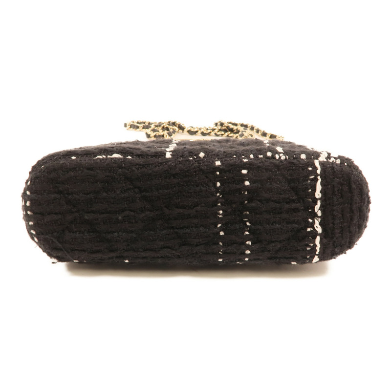 CHANEL 粗花呢Mini Clutch With Chain Bag金扣鏈帶肩背袋-3