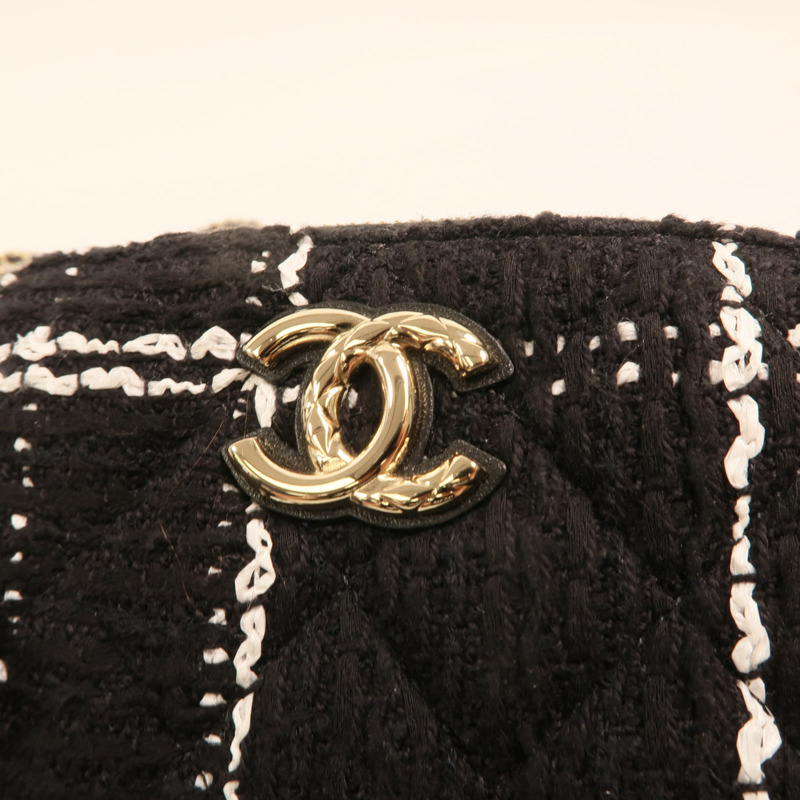 CHANEL 粗花呢Mini Clutch With Chain Bag金扣鏈帶肩背袋-7