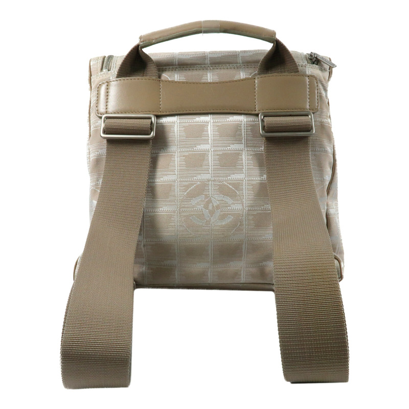 CHANEL 帆布New Travel Line Backpack銀扣背包-1