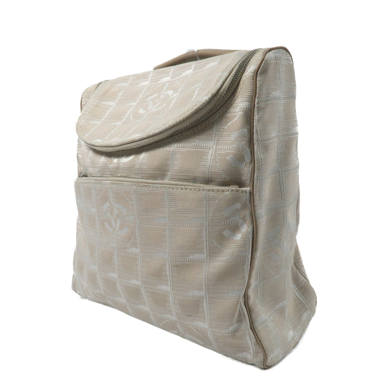CHANEL 帆布New Travel Line Backpack銀扣背包-2