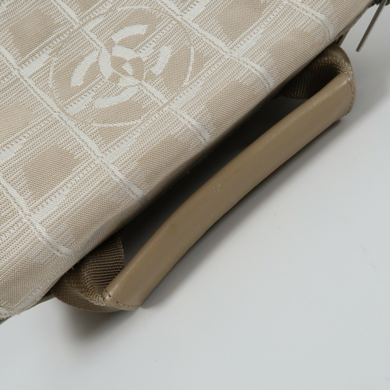 CHANEL 帆布New Travel Line Backpack銀扣背包-10