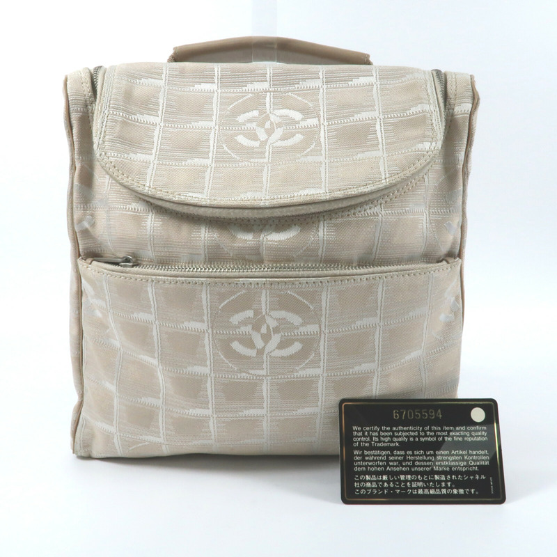 CHANEL 帆布New Travel Line Backpack銀扣背包-16