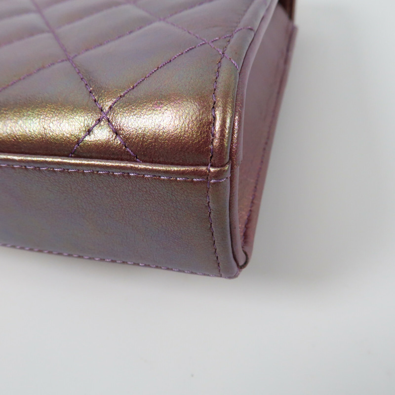 CHANEL 羊皮皮革Phone Case金扣鏈帶肩背袋-7