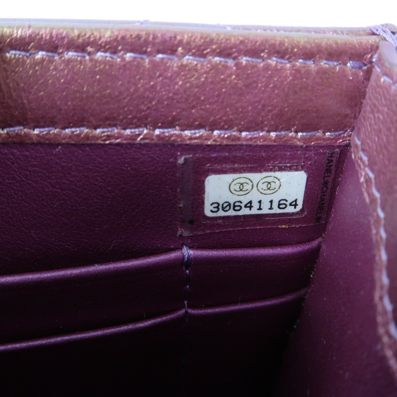 CHANEL 羊皮皮革Phone Case金扣鏈帶肩背袋-12