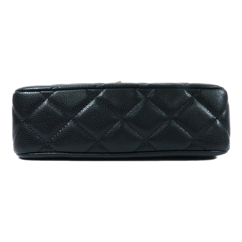 CHANEL 牛皮皮革Chain Shoulder金扣鏈帶肩背袋-3