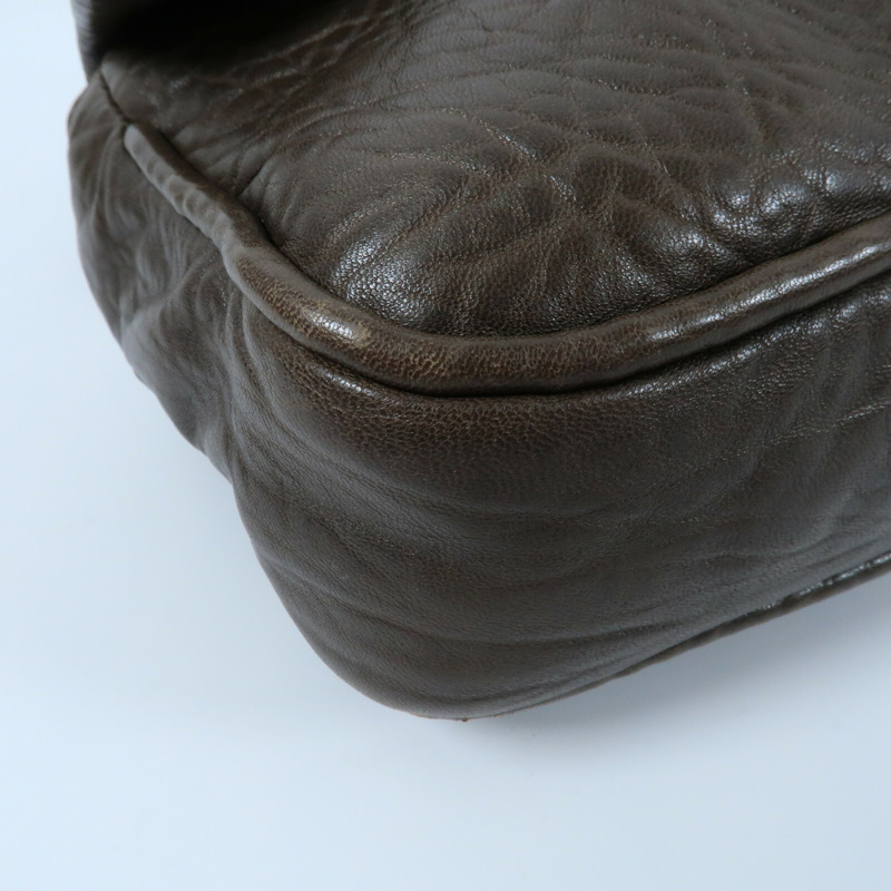CHANEL 牛皮皮革Shoulder Bag銀扣鏈帶肩背袋-4