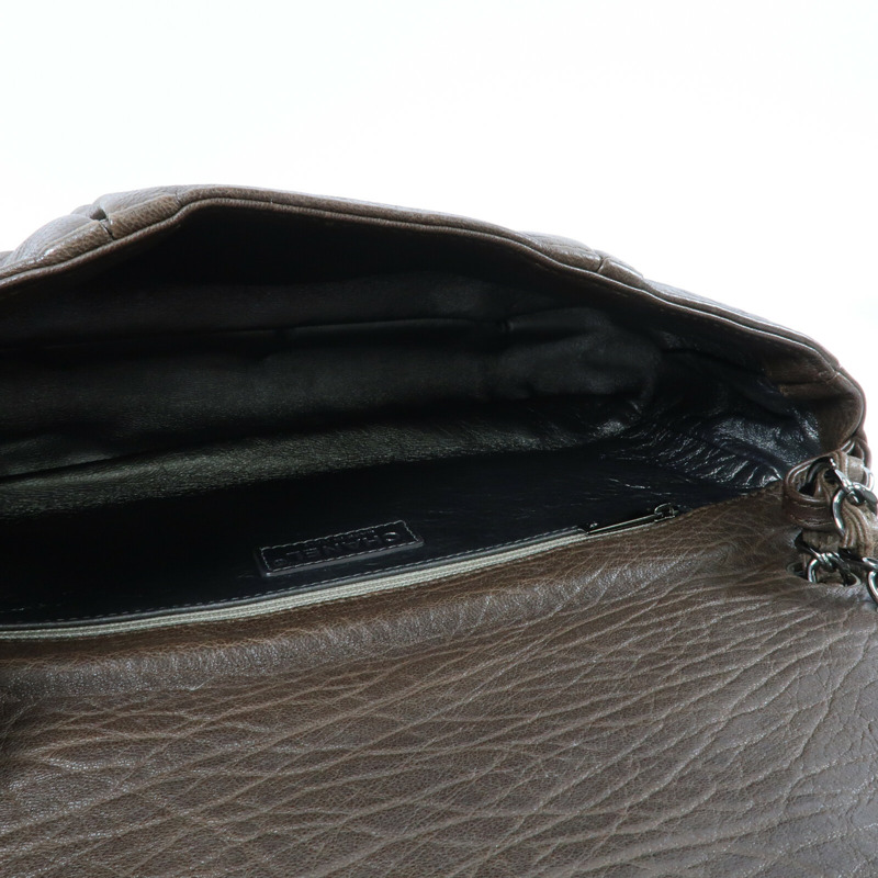 CHANEL 牛皮皮革Shoulder Bag銀扣鏈帶肩背袋-9