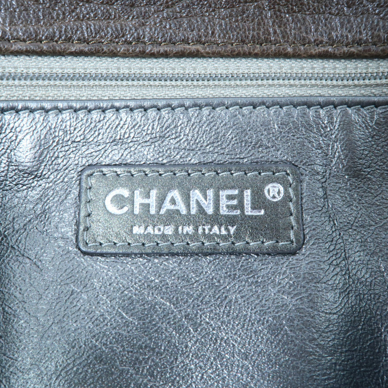 CHANEL 牛皮皮革Shoulder Bag銀扣鏈帶肩背袋-10