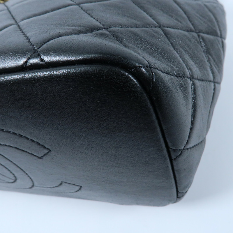 CHANEL 羊皮皮革Backpack金扣背包-6