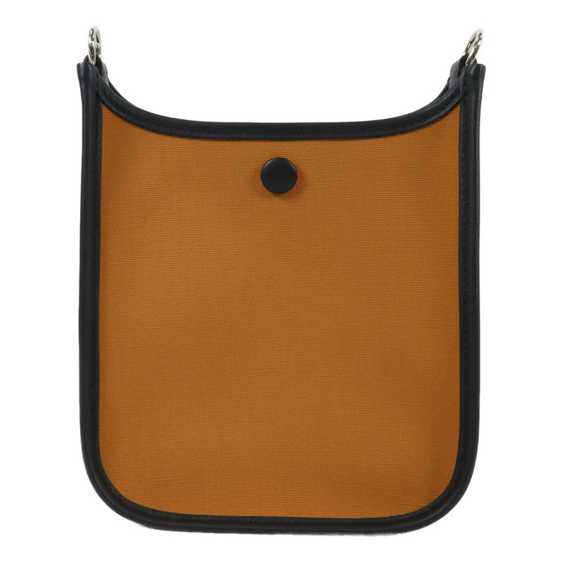 HERMES 【Hermes Fair】Swift皮革/Toile Officier Evelyne TPM銀扣肩背袋Dune/Caban/Cassis-1