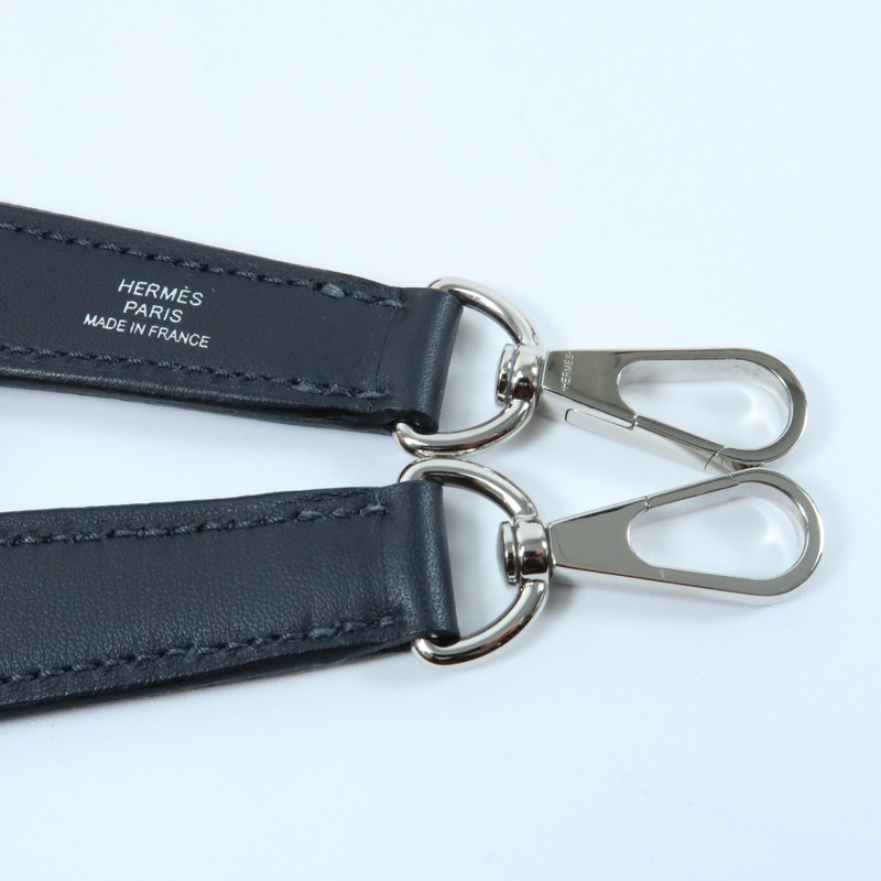 HERMES 【Hermes Fair】Swift皮革/Toile Officier Evelyne TPM銀扣肩背袋Dune/Caban/Cassis-13