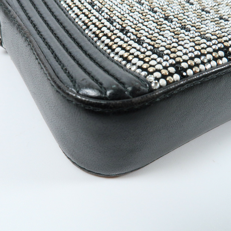 CHANEL 牛皮皮革Boy Double Zip Clutch Bag銀扣鏈帶肩背袋-4