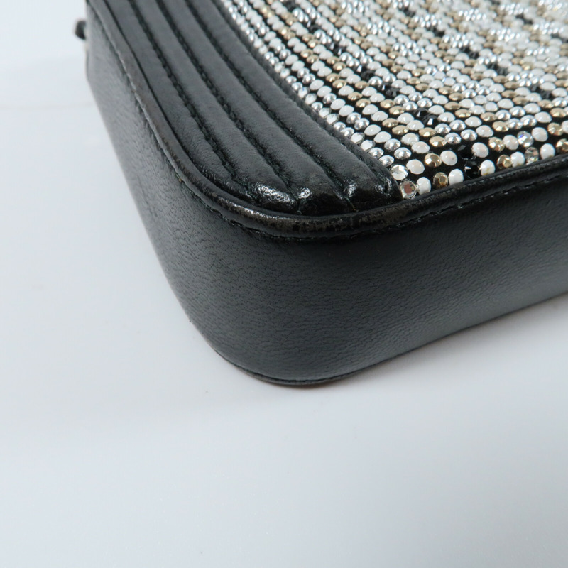 CHANEL 牛皮皮革Boy Double Zip Clutch Bag銀扣鏈帶肩背袋-6