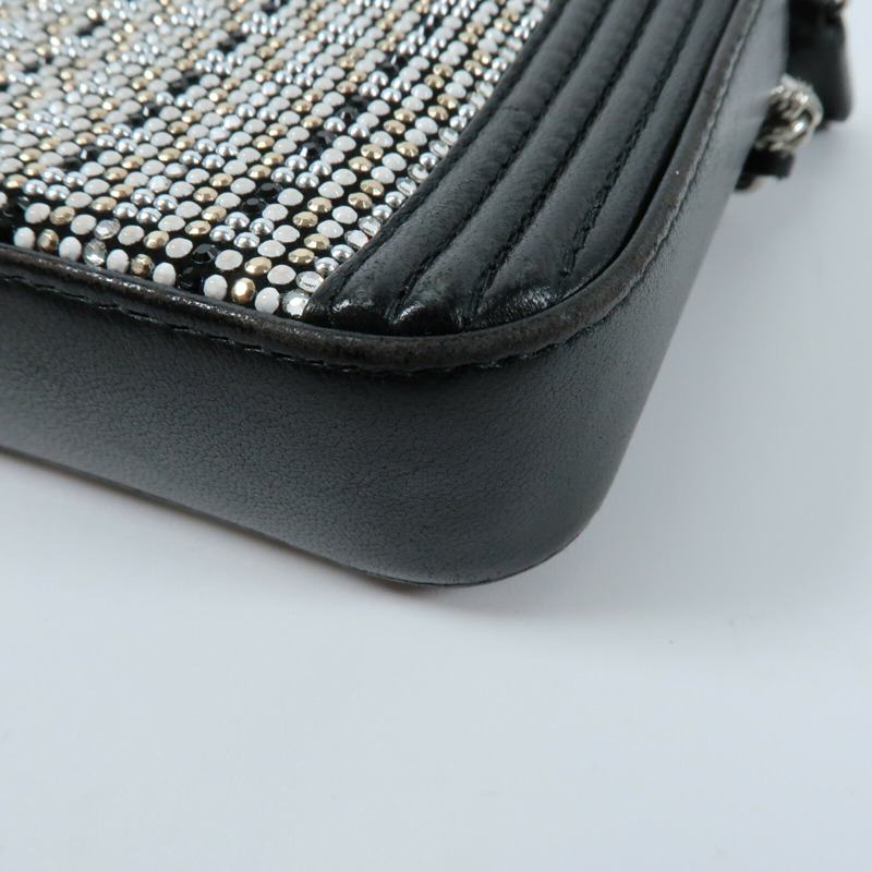 CHANEL 牛皮皮革Boy Double Zip Clutch Bag銀扣鏈帶肩背袋-7