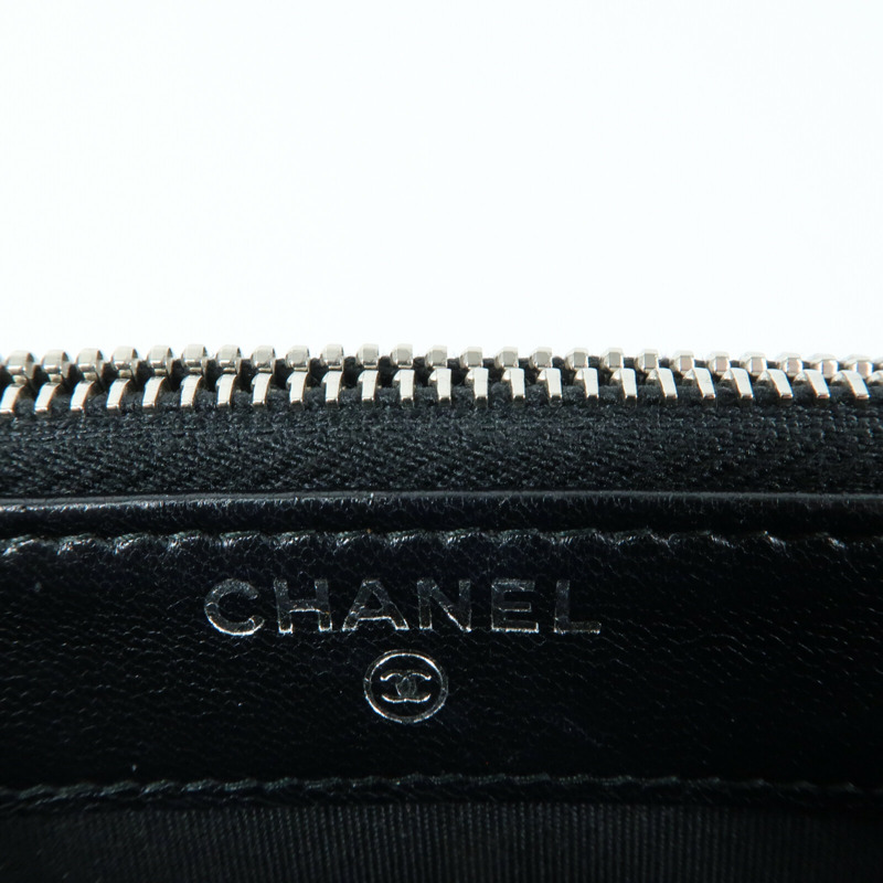 CHANEL 牛皮皮革Boy Double Zip Clutch Bag銀扣鏈帶肩背袋-12