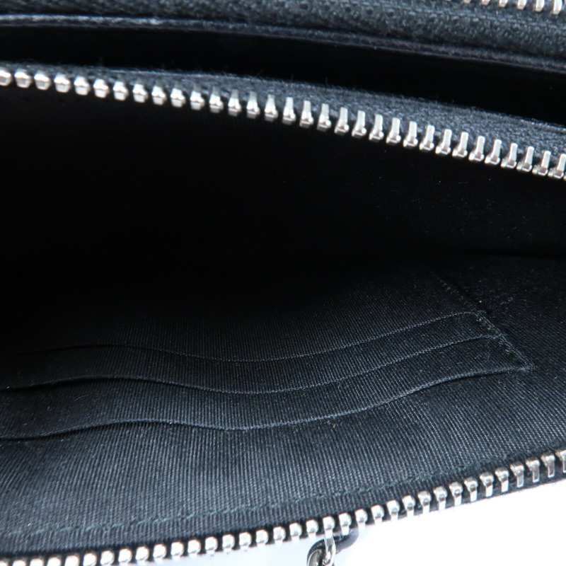 CHANEL 牛皮皮革Boy Double Zip Clutch Bag銀扣鏈帶肩背袋-13