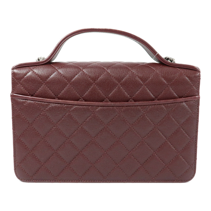 CHANEL 牛皮皮革CC University Flap Bag鏈帶手挽肩背兩用袋-1