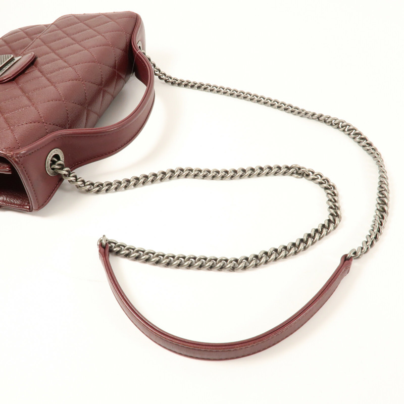 CHANEL 牛皮皮革CC University Flap Bag鏈帶手挽肩背兩用袋-8