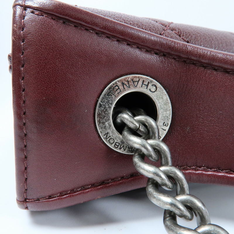 CHANEL 牛皮皮革CC University Flap Bag鏈帶手挽肩背兩用袋-9