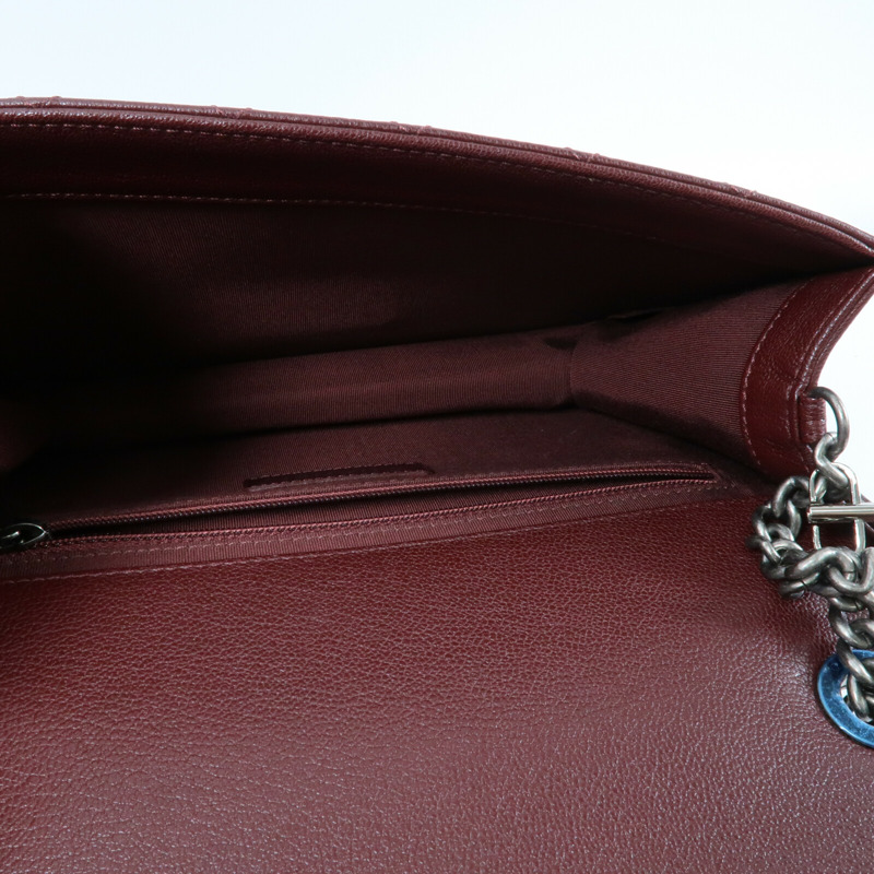 CHANEL 牛皮皮革CC University Flap Bag鏈帶手挽肩背兩用袋-11