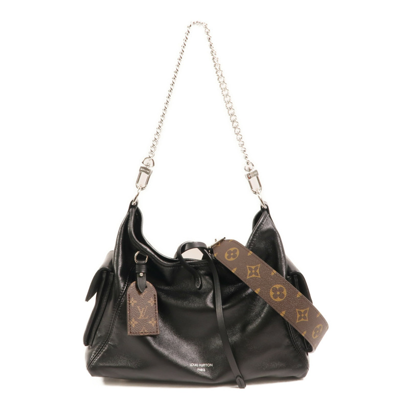 LOUIS VUITTON 牛皮皮革CarryAll Cargo Vibe PM銀扣手挽肩背兩用袋-0