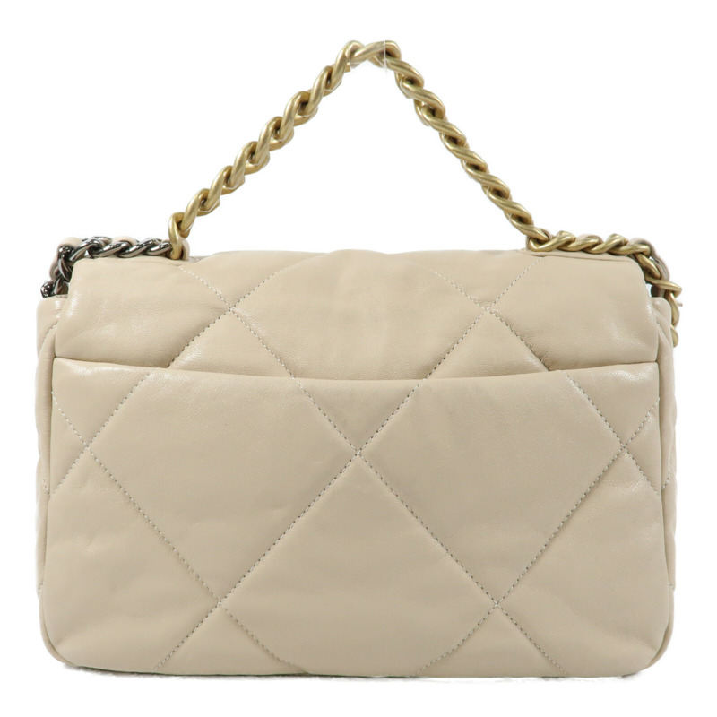 CHANEL 羊皮皮革C19 Small鏈帶手挽肩背兩用袋-1