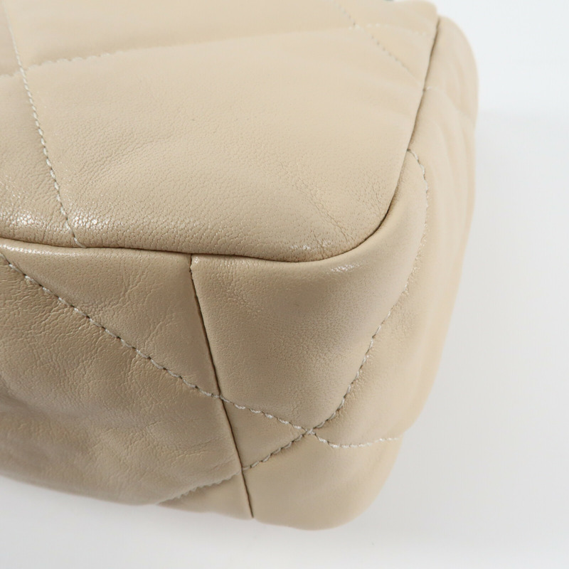 CHANEL 羊皮皮革C19 Small鏈帶手挽肩背兩用袋-7