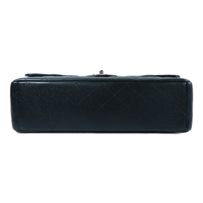 CHANEL 牛皮皮革Classic Maxi銀扣鏈帶肩背袋-3