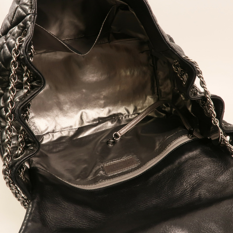 CHANEL 羊皮皮革Paris Moscou Flap Bag銀扣鏈帶肩背袋-4