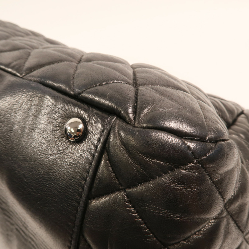 CHANEL 羊皮皮革Paris Moscou Flap Bag銀扣鏈帶肩背袋-16