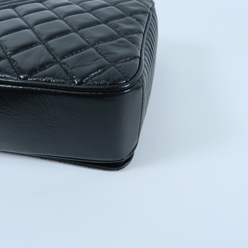 CHANEL 牛皮皮革Coco Boy Flap Bag鏈帶肩背袋-7