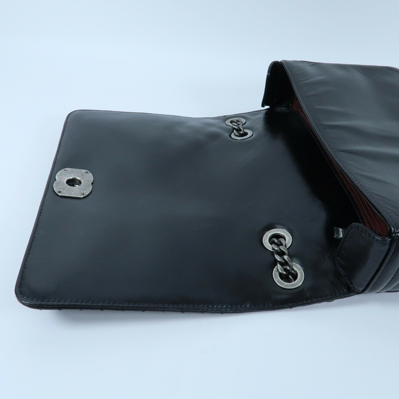 CHANEL 牛皮皮革Coco Boy Flap Bag鏈帶肩背袋-13