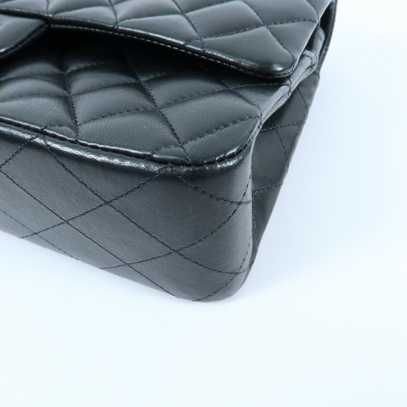 CHANEL 羊皮皮革Classic 25金扣鏈帶肩背袋-5