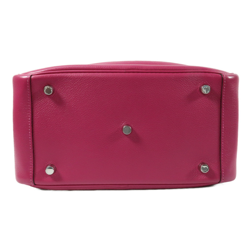 HERMES 【Hermes Fair】Evercolor皮革Lindy 26銀扣肩背袋Rose Purple-3