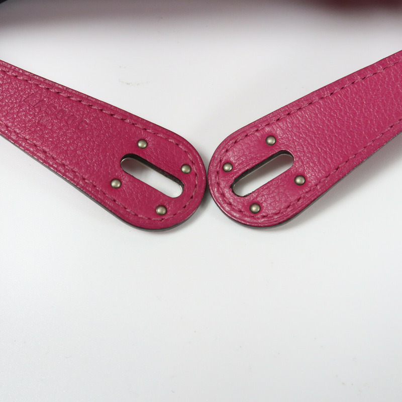 HERMES 【Hermes Fair】Evercolor皮革Lindy 26銀扣肩背袋Rose Purple-10